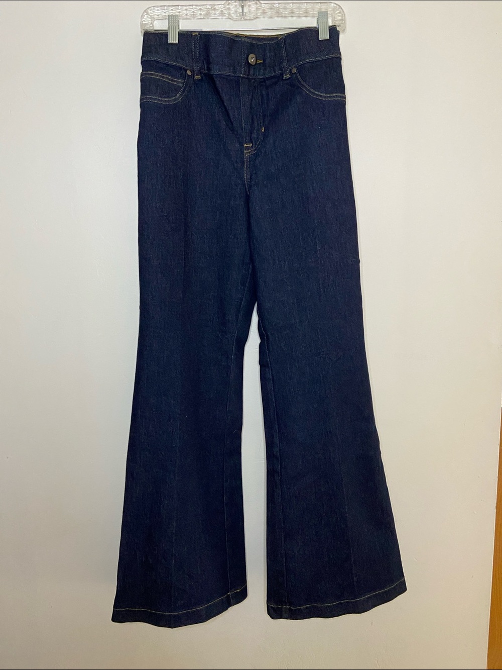 SPANX Deep Indigo Pull on Flare leg Jeans